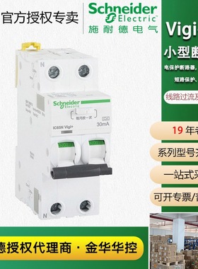施耐德断路器空气开关iC65N Vigi＋2P C25A 3家用空开小型断路器