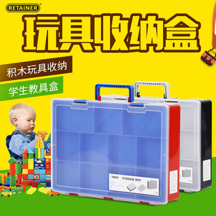 双层lego积木分类整理箱 件盒工具玩具箱 元 乐高收纳盒多格零件盒