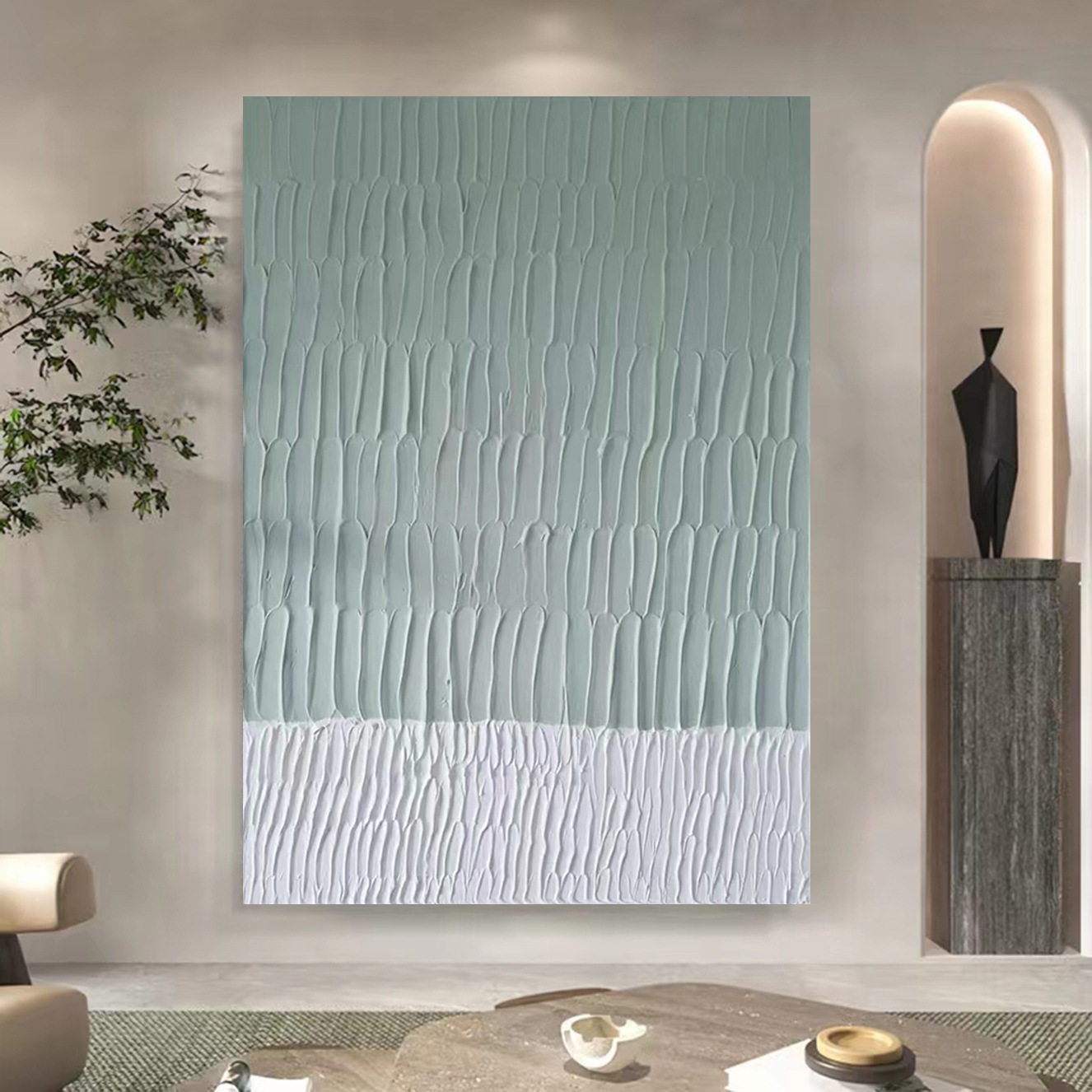 手绘3D立体厚肌理抽象油画客厅沙发背景墙单幅画入户玄关艺术挂画