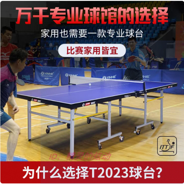 红双喜乒乓球桌T2023比赛室内折叠乒乓球台T2828球大彩虹球台