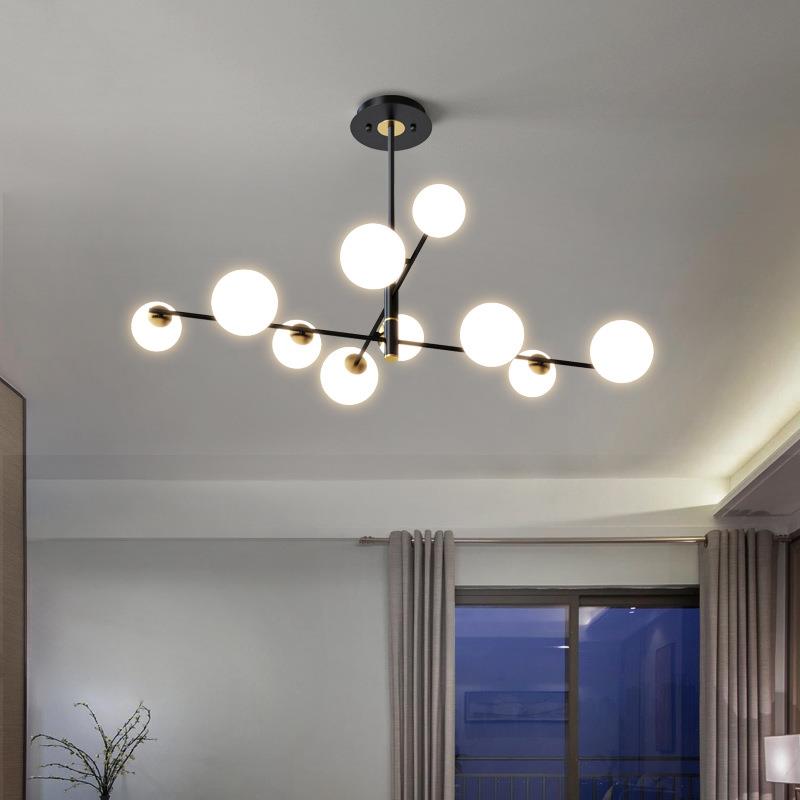 魔豆吊灯简约现代大气家用个性轻奢餐厅灯具高档圆球卧室客厅吊灯