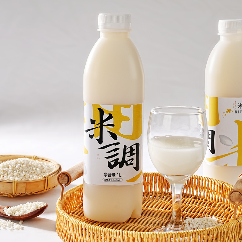 米調(diào)米酒桂花米酒1L裝*2瓶