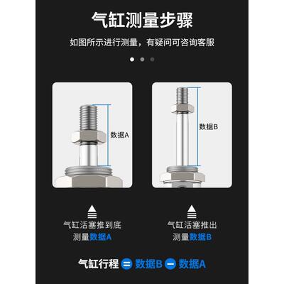 气动CDM2B520/25/3/40*100X2-50-75-125-200不锈钢笔型迷2你气缸