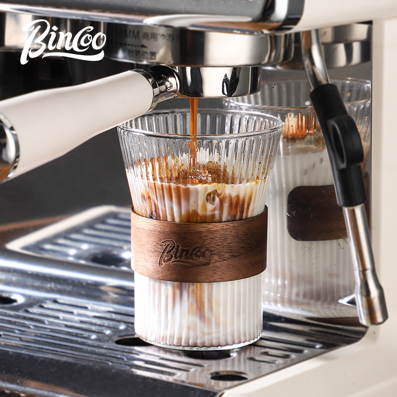 Bincoo玻璃咖啡杯冰美式Dirty杯下午茶意式浓缩拿铁杯高档水杯子