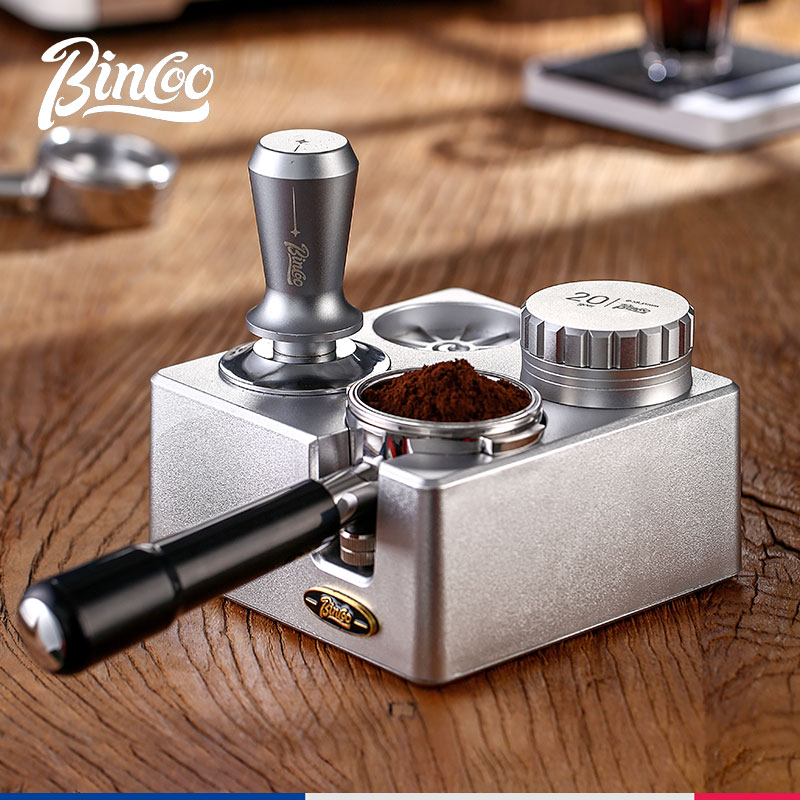 Bincoo咖啡压粉锤底座套装咖啡机51/58mm布粉器三件套咖啡器具