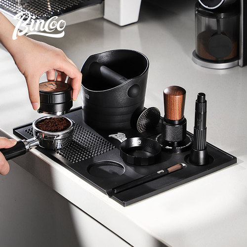Bincoo多功能压粉垫咖啡套装 粉锤垫吧台垫 咖啡机手柄防滑硅胶垫