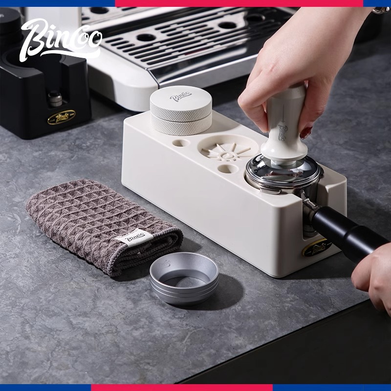 Bincoo咖啡压粉座多功能手柄填压支撑架布粉器粉锤滤纸收纳底座