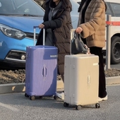 SGG竖条纹拉杆箱万向轮五轮行李箱女20寸旅行箱24简约箱