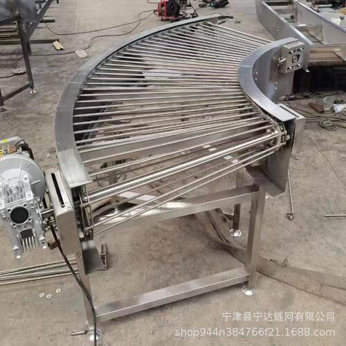 无动90度滚筒力滚筒90度输1弯80转爬坡送线有动力滚筒卸货装车度