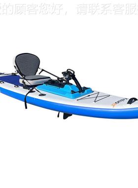 蹬SUP脚蹬板冲浪充板气船桨18756脚踏滑水板钓鱼浮台脚船带充气座