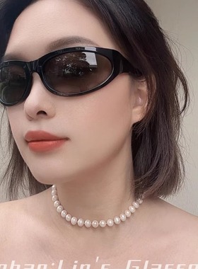 JENNIE同款舞台墨镜连体黑超9188