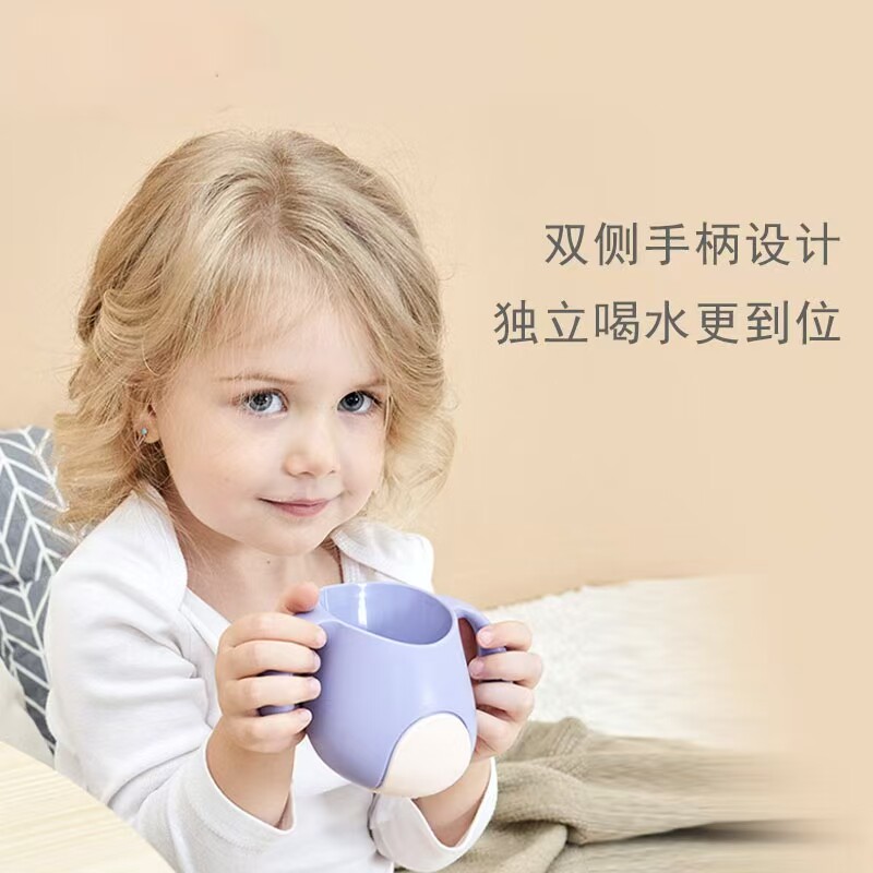 宝宝学饮杯儿童水杯家用杯子喝水漱口杯直饮杯斜口杯