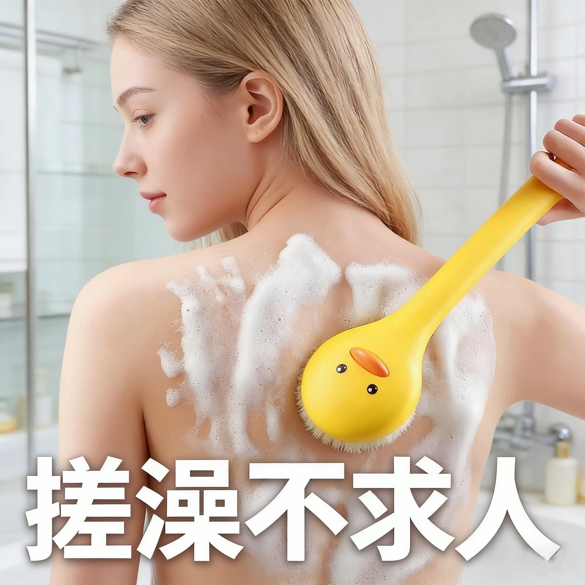 小黄鸭洗澡擦背神器搓澡刷