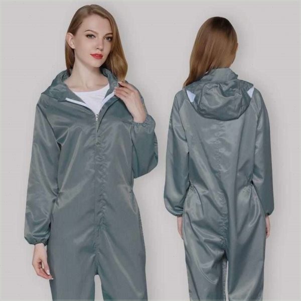 雨衣防尘服防水防油可服印字男工作服套装连体连帽喷漆摩托车