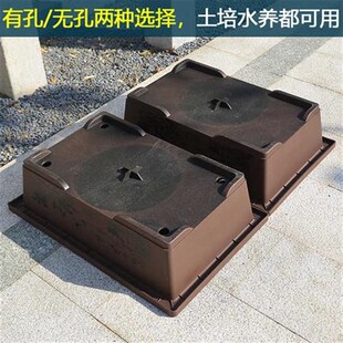 长方形仿紫砂假山吸水石专用花盆特大塑料种菜盆马W槽盆老桩造景