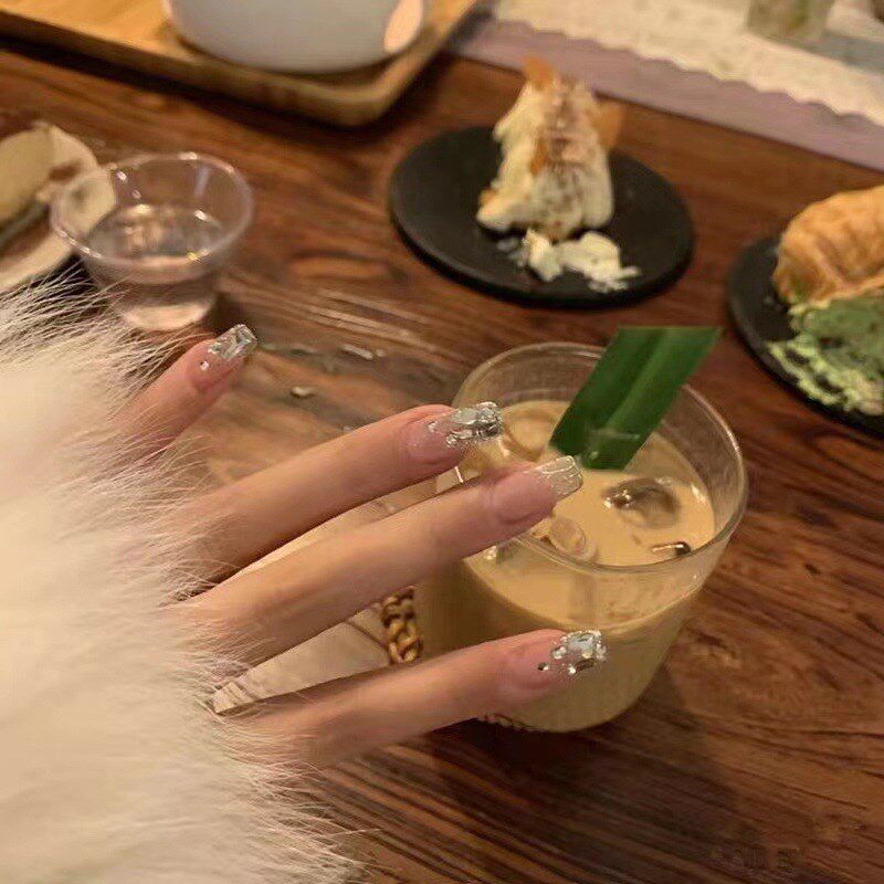 手工光疗穿戴甲 璀璨r星河穿戴甲成品重复使用美甲贴片