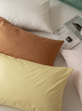 纯棉枕套一对装1k00全棉枕头套男家用枕芯内胆套48x74学生宿舍单