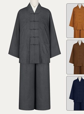 僧服夏季薄款冰棉小褂抗皱冰丝短褂男女众师父出家僧人比丘和尚衣