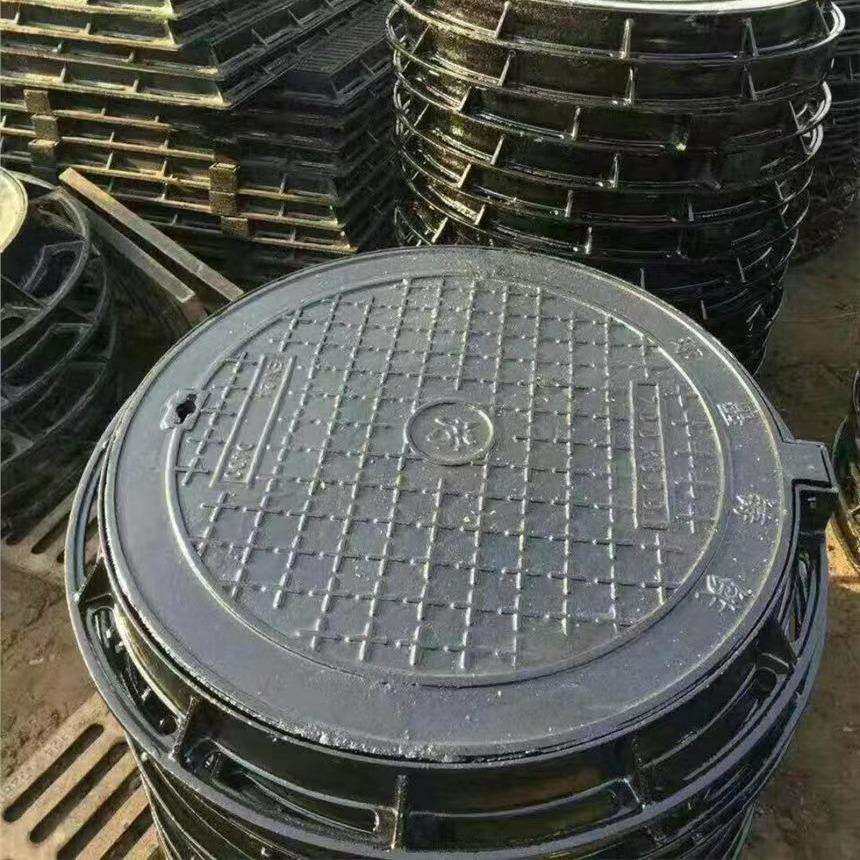 龙岩厂家直销球墨铸铁井盖圆形雨污下水道窨井盖防臭排水沙井盖
