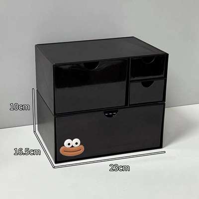 桌面收纳盒抽屉式塑料书桌多层整理盒办公室文具置物架储物省空间