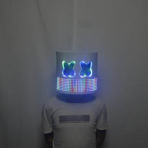 百大DJ发光头套显示屏头罩LED灯面具夜店酒吧打碟MC表演道具演出