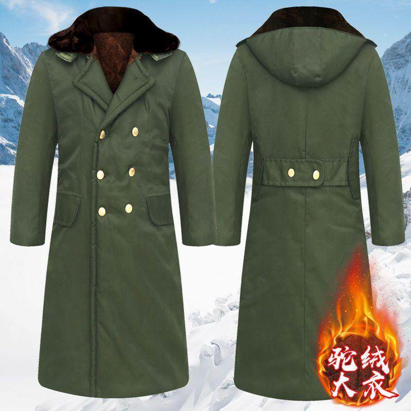 新疆包邮军棉大衣加绒加棉保暖长款加长版款棉服防风加厚劳保棉袄