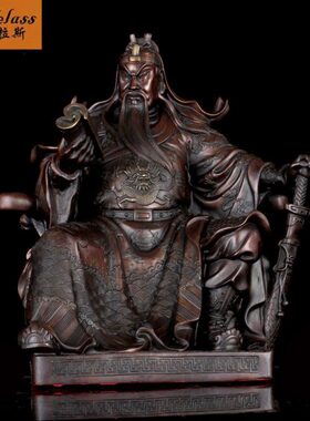 礼品家居工艺品摆件关公铜像饰品装办公室班德拉斯摆件纯铜客厅