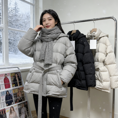 时尚拼接连帽ins超好看纯色百搭2026秋冬新款宽松加厚保暖面包服