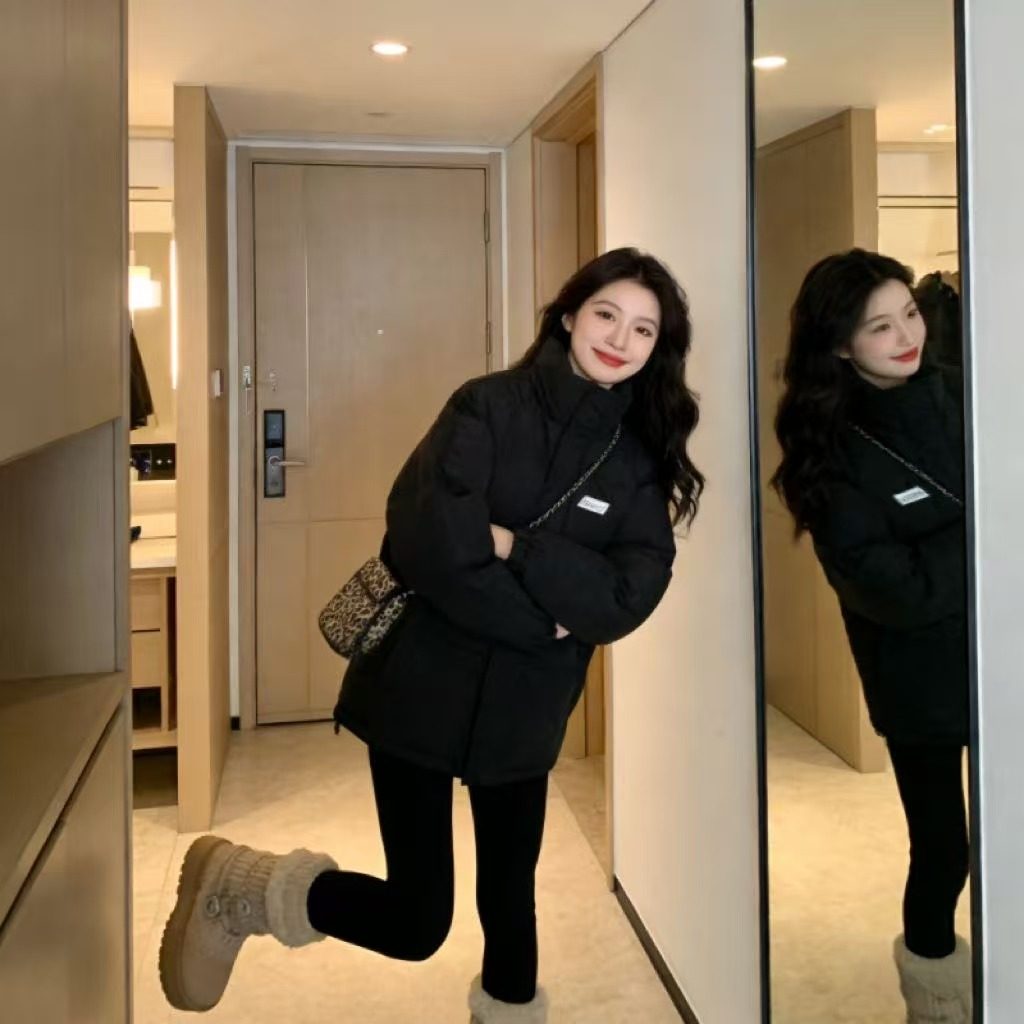 学生立领贴标ins超好看百搭新款2026秋冬简约通勤宽松加厚面包服,女装/女士精品,棉衣/棉服,淘宝优惠券,粉丝福利购,淘宝优惠卷