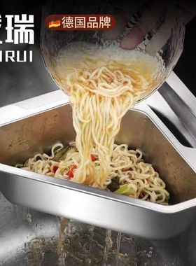 厨房水槽沥水篮304不锈钢免打孔三角置物架洗菜池剩菜剩饭过滤网