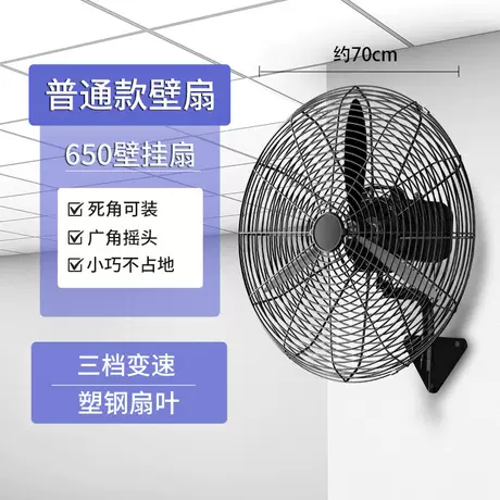 650壁挂扇【铜芯电机】塑钢扇叶/三档大风/挂墙上的