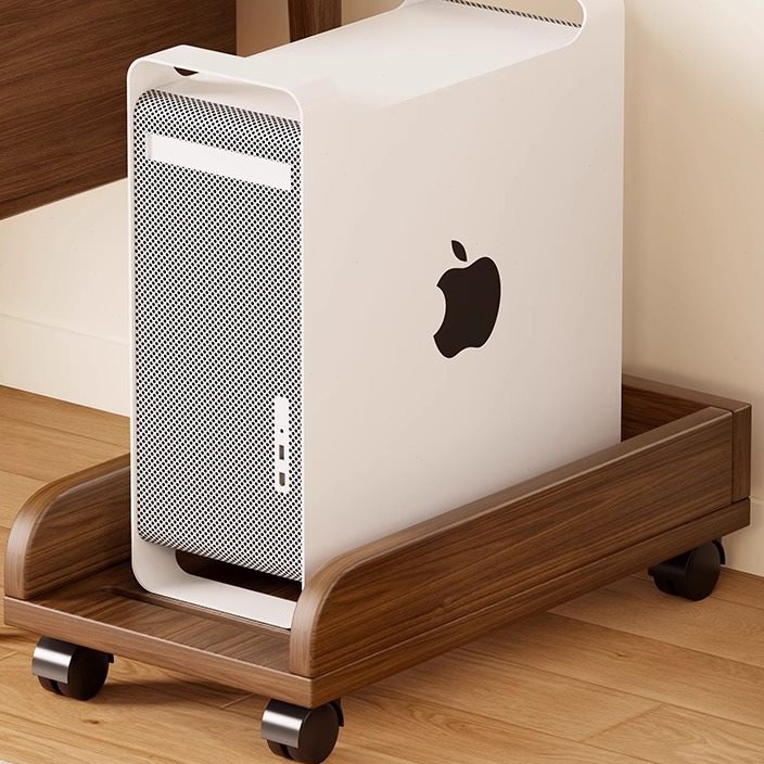 .实木电脑主机托架支架可移动机箱底座置物架家用台式公室托盘架