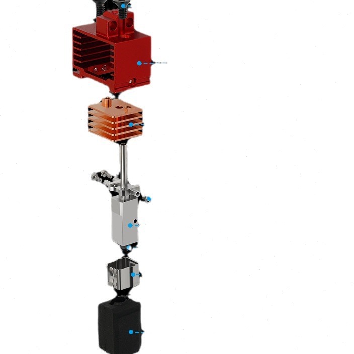 .拓x1c/p1p竹子挤出头3.0升级硬化钢热端3D打印机温可拆卸组件