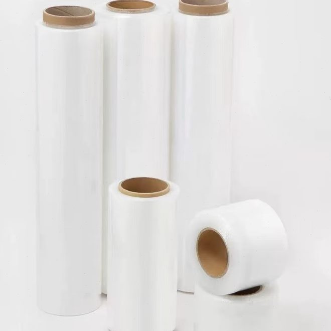 .小卷PE缠绕膜5cm工业包装膜6cm外卖保鲜膜打包盒封口10拉伸打包