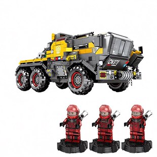 新款 儿童玩具森宝流浪地球系列箱式运载车运兵车工程车拼插积木