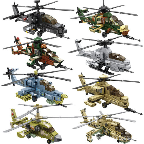 儿童益智力小颗粒拼装男孩积木军