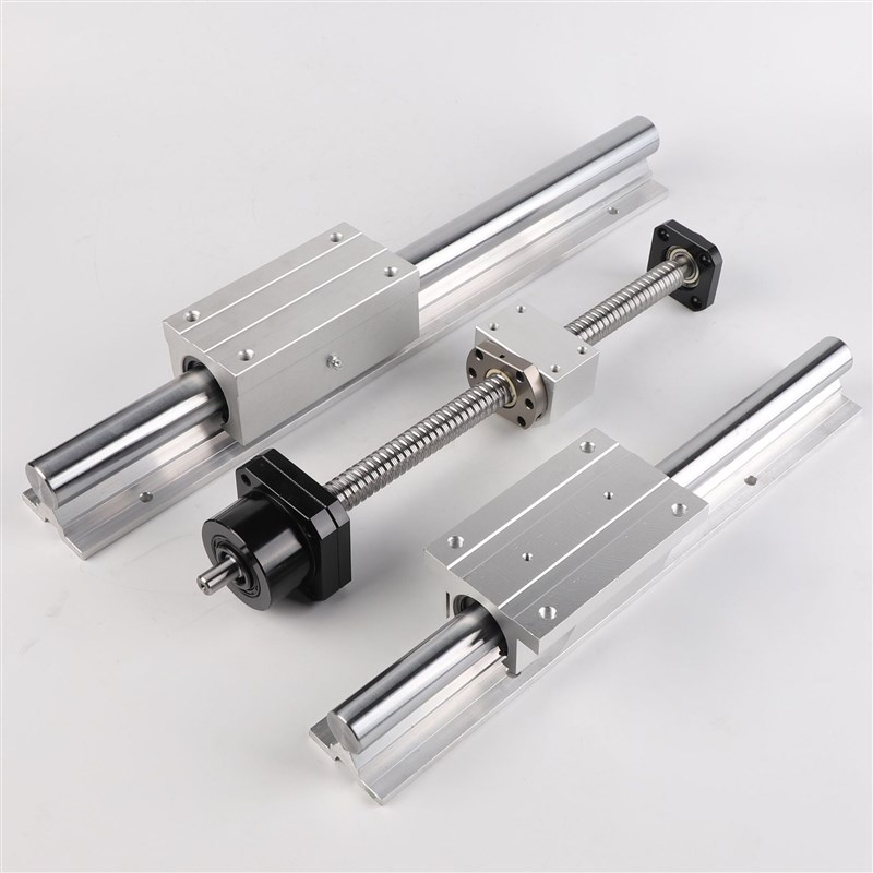 滑动直线导轨 滑台含滑块配套 SBR16 20 25 30 圆柱导轨 组装滑台