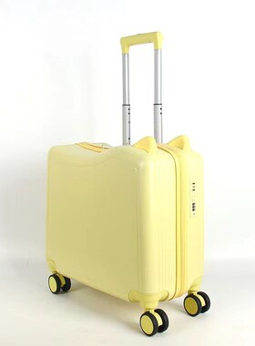 儿童行李箱新款纯色猫耳朵万向轮登机箱密码锁可坐骑行儿童拉杆箱