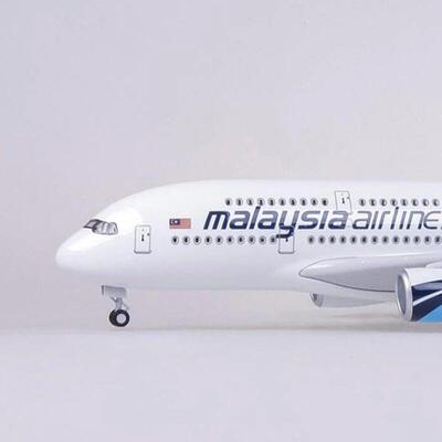 马来西亚航空Scale 1:160 46cm A380 Malaysia 飞机模型公摆件