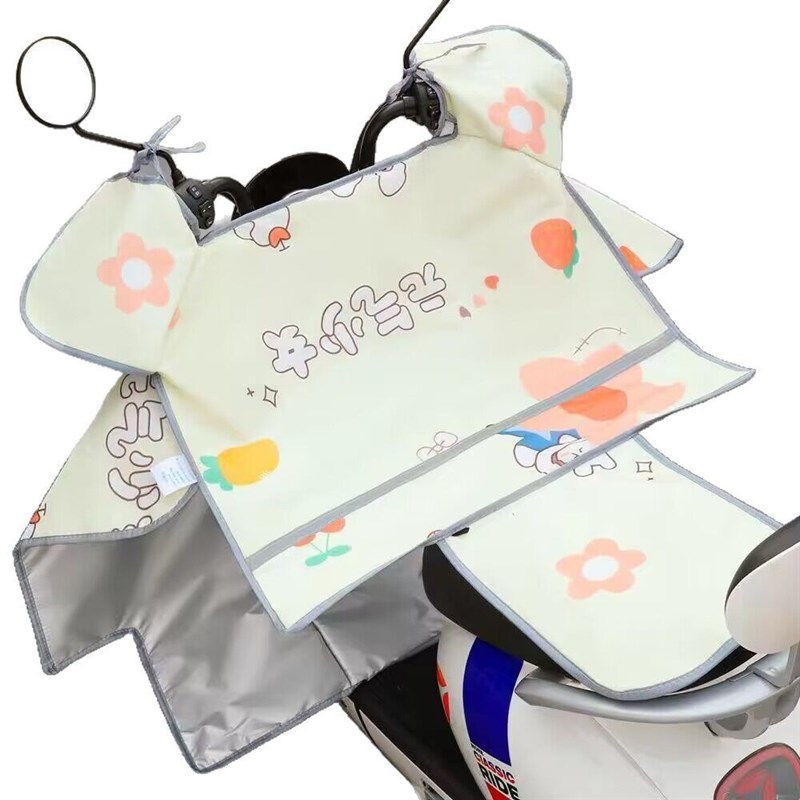 电动车夏季挡风被特厚春秋加绒摩托车三轮车通用型加厚挡风防风罩