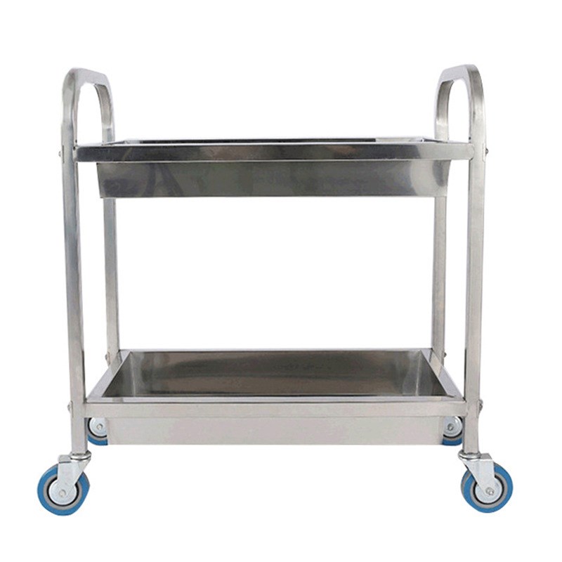 定制不锈钢餐车加厚型手推车置物架餐厅酒店厨房移动送餐收碗推车