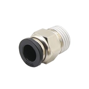 03黑色螺纹直通 英制直通快插气管接头PC