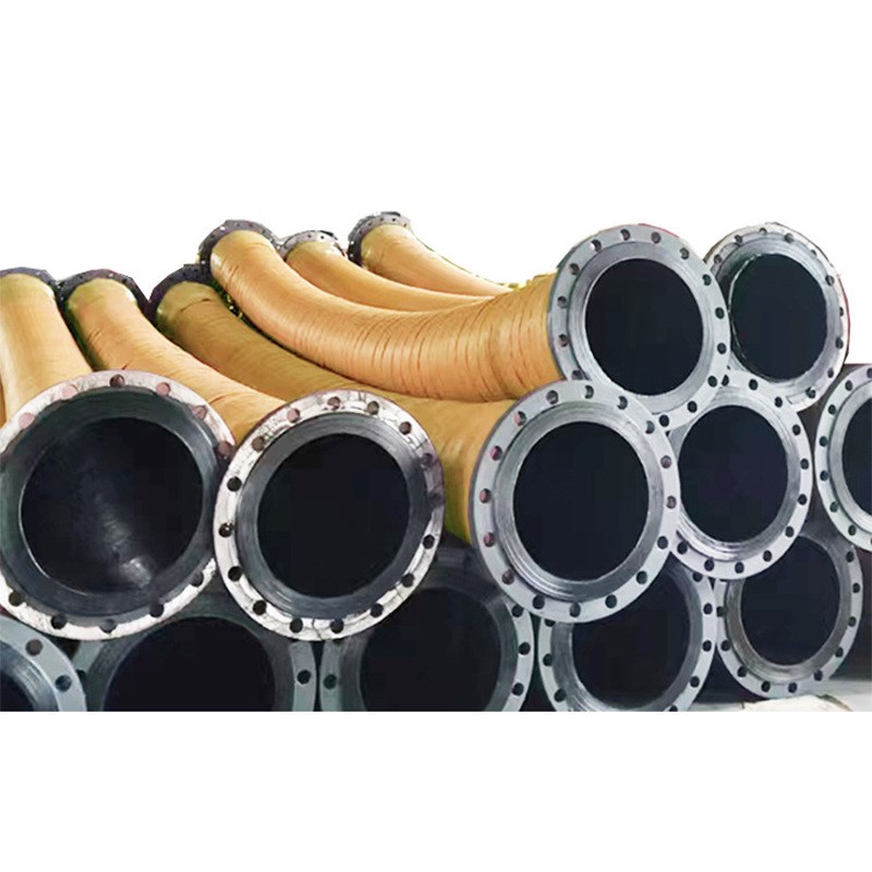 102高压法兰橡胶管扣压式编织缠绕钢丝胶管水泵输水液压油管