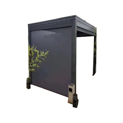 智能电动户外防风卷帘阳台封窗凉亭阳光房防蚊遮阳遮光卷帘遮阳帘