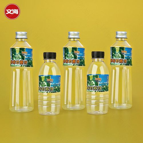 500ml甘蔗瓶pet塑料透明带盖标签鲜榨甘蔗汁分装打包一次性空瓶子