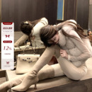 bewithRosey【韩模进阶】美女人手一双尖头绒面瘦瘦靴高跟过膝靴