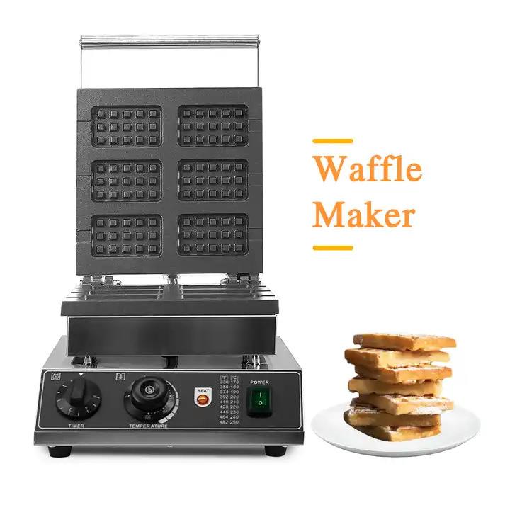 6pcs Waffle Maker Non-Stick Cake Oven LollyWaffle Machine