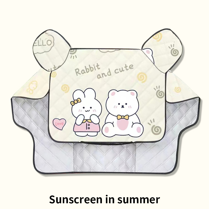 小型电动车挡风被夏季防雨防晒遮阳四季通用电瓶电车防风罩春秋