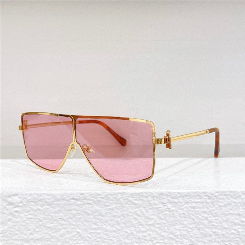 新款金属连体方形大框太阳眼镜女圆脸51Z旅行遮阳显瘦墨镜男粉黑