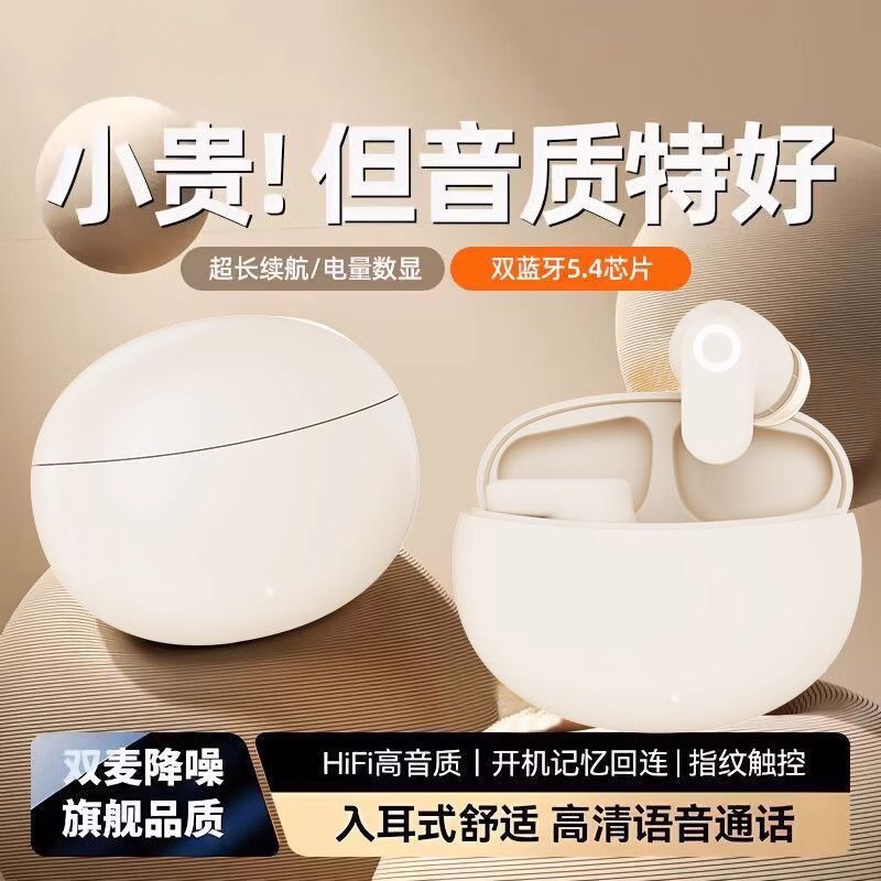 真无线蓝牙耳机2024新款入耳式运动真降噪超长续航高音质久戴不痛